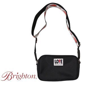 Brighton Love Mini Crossbody Bag Black Nylon Camera Bag Adjustable Strap NWOT